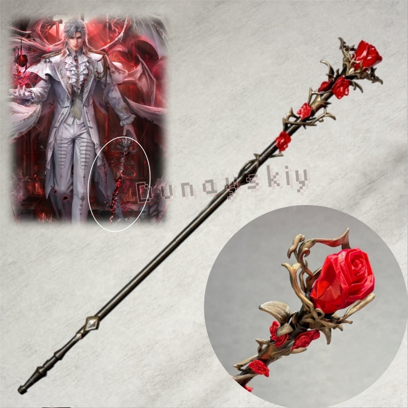Cosplay Prop 3D Print Settings - 실루스 스태프 실버 윙 데몬 레드