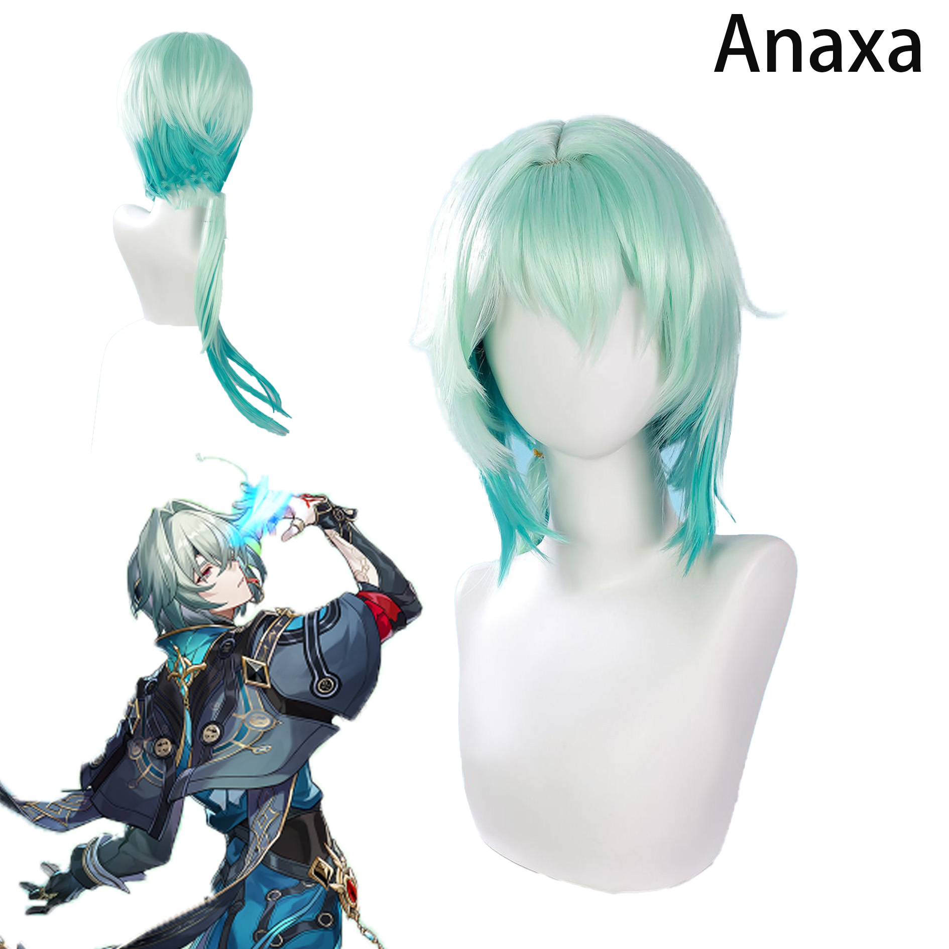 혼카이 스타 레일 아낙사 코스프레 가발, 아낙사고라스  - Anaxa Cosplay Prop 리뷰 및 가격