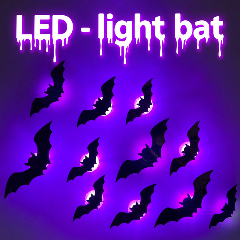 할로윈 3D 입체 LED 플래시 라이트 박쥐 벽 스티커 - Cosplay Bat Prop 리뷰 및 가격