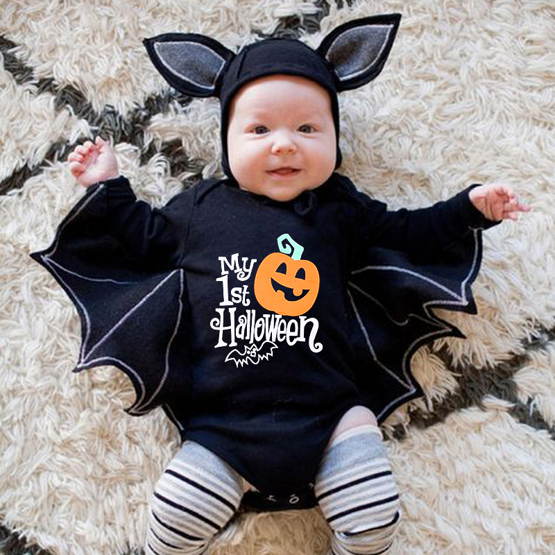 아기의 첫 할로윈 의상 검은 박쥐 장난 꾸러기 점프 슈 - Cosplay Bat Prop 리뷰 및 가격